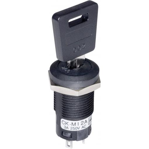 NKK Switches CKM13EFW01 klíčový spínač 250 V/AC 3 A 1x zap/vyp/zap 2 x 45 ° 1 ks