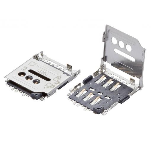 Molex Slot pro SIM kartu 6, rozteč 2.54 mm, 788000001, 1 ks Tape on Full reel