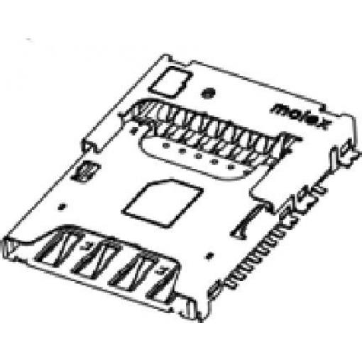 Molex Slot pro paměťovou kartu 8, rozteč 1.1 mm, 2.54 mm, 1041681620, 1 ks Tape on Full reel