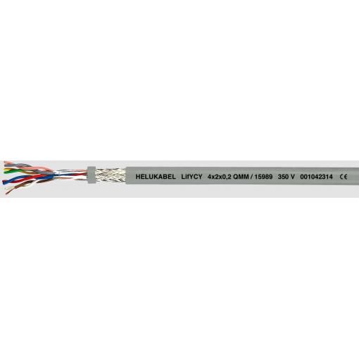 HELU 15991-1000 datový kabel LifYCY 6 x 2 x 0.2 mm² šedá 1000 m