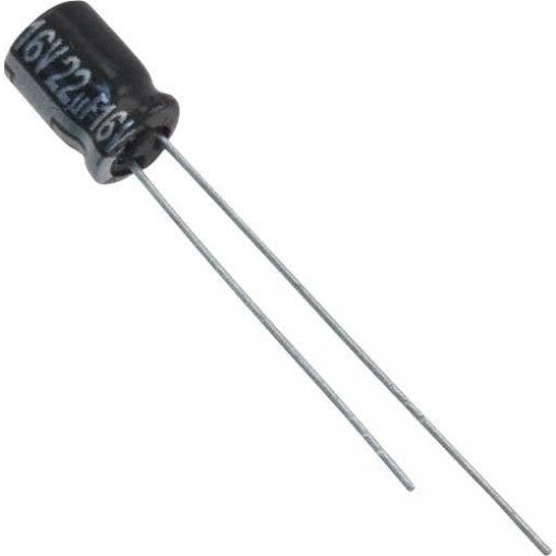 Panasonic elektrolytický kondenzátor radiální 2 mm 22 µF 25 V 20 % (Ø) 5 mm 1 ks