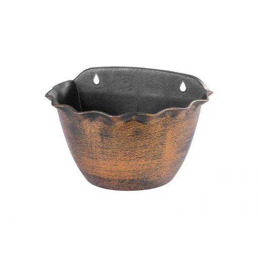 Květináč závěsný STREND PRO Wave 26x18cm zlatý - metalický efekt