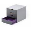 Durable VARICOLOR® 4 760427 box se zásuvkami šedá DIN A4, DIN C4 , Folio , Letter Počet zásuvek: 4