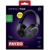 Trust GXT491 FAYZO Headset uzavřená (Over Ear) Bluetooth® Virtual Surround černá Surround-Sound, Vypnutí zvuku mikrofonu, regulace hlasitosti Gaming