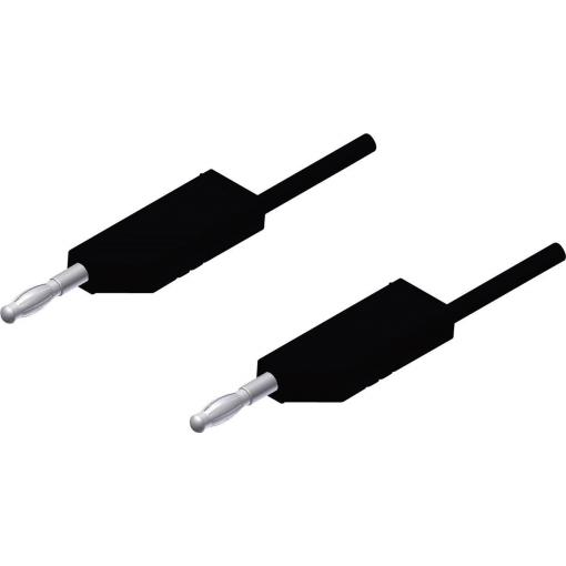 Hirschmann Test & Measurement MLN 25/2,5 SW měřicí kabel lamelová zástrčka 4 mm lamelová zástrčka 4 mm 25.00 cm černá 1 ks