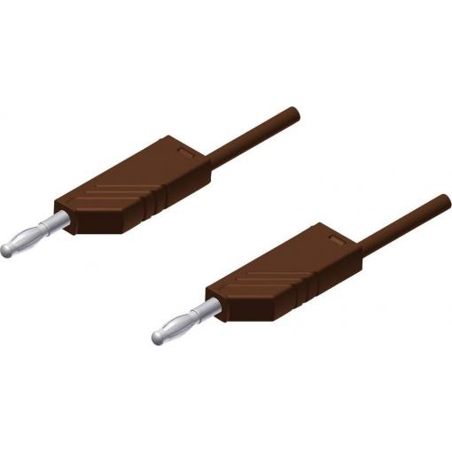 Hirschmann Test & Measurement MLN 25/2,5 BR měřicí kabel lamelová zástrčka 4 mm lamelová zástrčka 4 mm 25.00 cm hnědá 1 ks