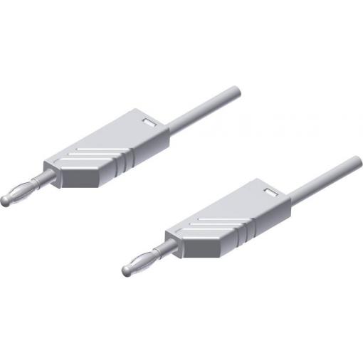 Hirschmann Test & Measurement MLN 25/2,5 WS měřicí kabel lamelová zástrčka 4 mm lamelová zástrčka 4 mm 25.00 cm bílá 1 ks