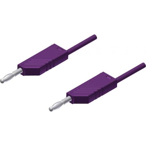 Hirschmann Test & Measurement MLN 25/2,5 VI měřicí kabel lamelová zástrčka 4 mm lamelová zástrčka 4 mm 25.00 cm fialová 1 ks