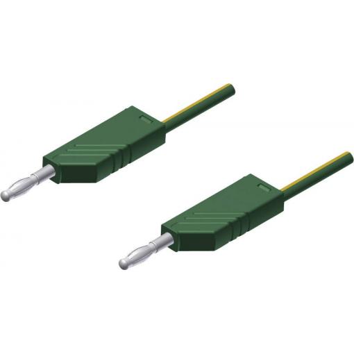 Hirschmann Test & Measurement MLN 25/2,5 měřicí kabel lamelová zástrčka 4 mm lamelová zástrčka 4 mm 25.00 cm žlutá, zelená 1 ks