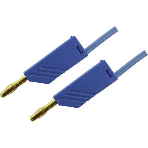 Hirschmann Test & Measurement MLN 25/2,5 BL měřicí kabel lamelová zástrčka 4 mm lamelová zástrčka 4 mm 25.00 cm modrá 1 ks