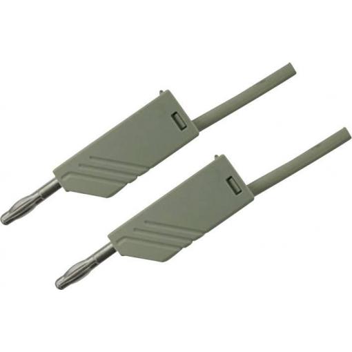 Hirschmann Test & Measurement MLN 50/2,5 GR měřicí kabel lamelová zástrčka 4 mm lamelová zástrčka 4 mm 0.50 m šedá 1 ks