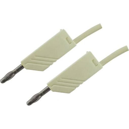 Hirschmann Test & Measurement MLN 50/2,5 WS měřicí kabel lamelová zástrčka 4 mm lamelová zástrčka 4 mm 0.50 m bílá 1 ks