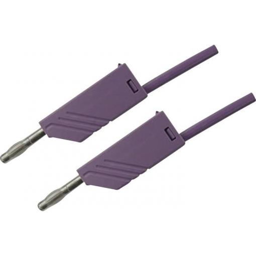 Hirschmann Test & Measurement MLN 50/2,5 VI měřicí kabel lamelová zástrčka 4 mm lamelová zástrčka 4 mm 0.50 m fialová 1 ks