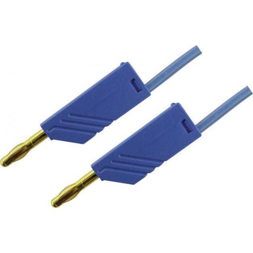Hirschmann Test & Measurement MLN 50/2,5 BL měřicí kabel lamelová zástrčka 4 mm lamelová zástrčka 4 mm 0.50 m modrá 1 ks
