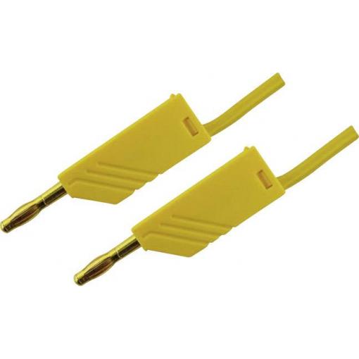 Hirschmann Test & Measurement MLN 50/2,5 GE měřicí kabel lamelová zástrčka 4 mm lamelová zástrčka 4 mm 0.50 m žlutá 1 ks