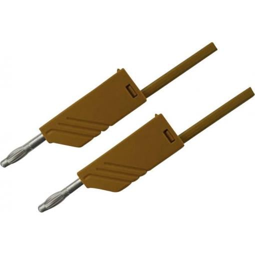 Hirschmann Test & Measurement MLN 100/2,5 BR měřicí kabel lamelová zástrčka 4 mm lamelová zástrčka 4 mm 1.00 m hnědá 1 ks