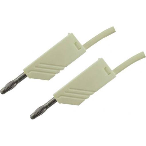 Hirschmann Test & Measurement MLN 100/2,5 WS měřicí kabel lamelová zástrčka 4 mm lamelová zástrčka 4 mm 1.00 m bílá 1 ks