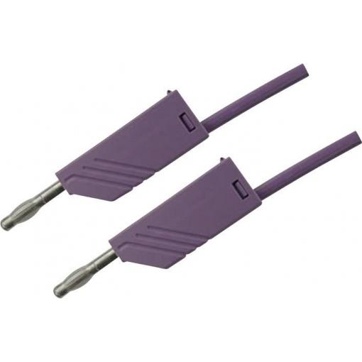 Hirschmann Test & Measurement MLN 100/2,5 VI měřicí kabel lamelová zástrčka 4 mm lamelová zástrčka 4 mm 1.00 m fialová 1 ks