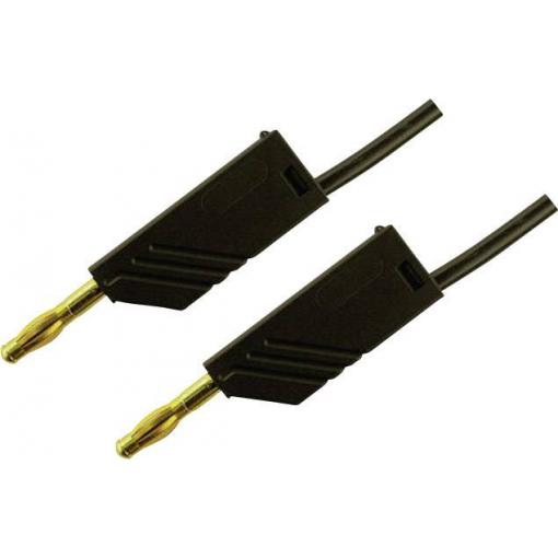 Hirschmann Test & Measurement MLN 100/2,5 SW měřicí kabel lamelová zástrčka 4 mm lamelová zástrčka 4 mm 1.00 m černá 1 ks