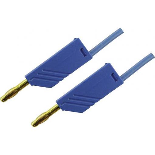 Hirschmann Test & Measurement MLN 100/2,5 BL měřicí kabel lamelová zástrčka 4 mm lamelová zástrčka 4 mm 1.00 m modrá 1 ks