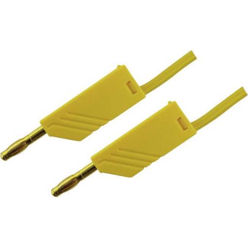 Hirschmann Test & Measurement MLN 100/2,5 GE měřicí kabel lamelová zástrčka 4 mm lamelová zástrčka 4 mm 1.00 m žlutá 1 ks
