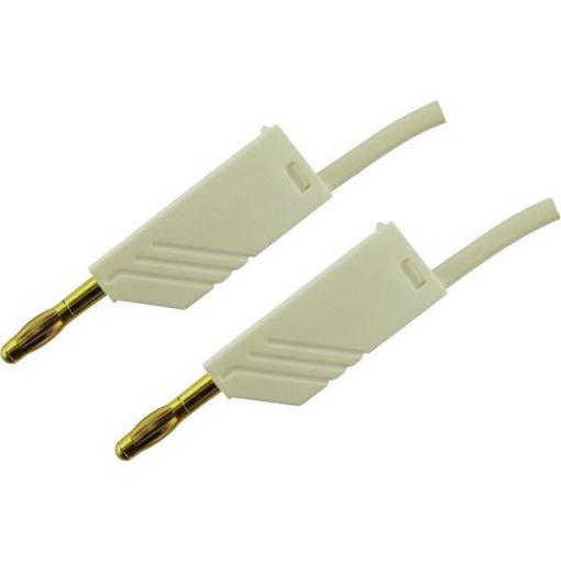 Hirschmann Test & Measurement MLN 100/2,5 WS měřicí kabel lamelová zástrčka 4 mm lamelová zástrčka 4 mm 1.00 m bílá 1 ks