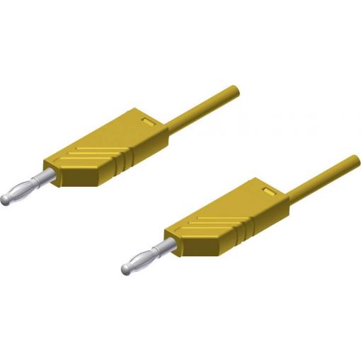 Hirschmann Test & Measurement MLN 200/2,5 GE měřicí kabel lamelová zástrčka 4 mm lamelová zástrčka 4 mm 2.00 m žlutá 1 ks
