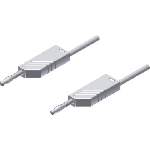 Hirschmann Test & Measurement MLN 200/2,5 WS měřicí kabel lamelová zástrčka 4 mm lamelová zástrčka 4 mm 2.00 m bílá 1 ks