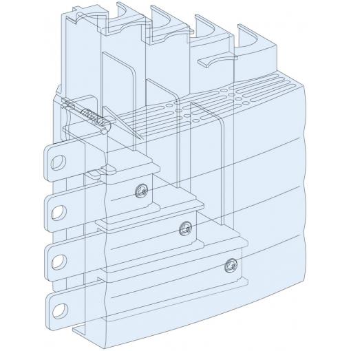 PrismaSeT-P, napájecí blok, Compact NSX100-250/Compact INS250, 4pólový, nahoře Schneider Electric Množství: 1 ks