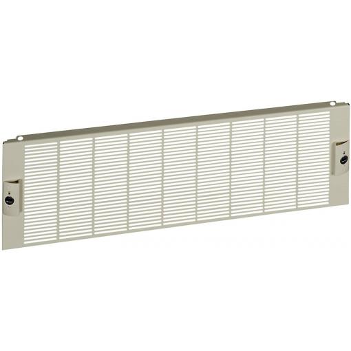 PismaSeT-P, přední panel, odvětrávaný, povrch větracích otvorů 250cm², šířka = 650 mm, výška = 3moduly Schneider Electric Množství: 1 ks