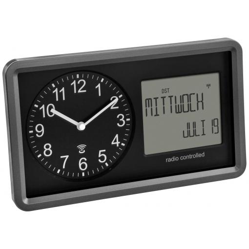 TFA Dostmann 60.3552.01 DCF rádiové hodiny 25.4 cm x 4.4 cm x 15.2 cm , černá