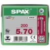 SPAX 0201010500705 R 88093 Ruko m.Spitze/T-STAR šroub do dřeva 5 mm 70 mm T-STAR plus ocel WIROX 200 ks