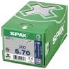 SPAX 880910190050070 R 88091 Senkkopf/T-STAR TG šroub se zápustnou hlavou 5 mm 70 mm Torx, vnitřní korunka šestihranná ocel galvanizováno zinkem 200 ks