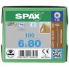 SPAX 0257000600805 R 88193 m.Spitze/T-STAR TG šroub do dřeva 6 mm 80 mm T-STAR plus nerezová ocel A2 100 ks