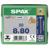 SPAX 0191010800805 R 88091 Senkkopf/T-STAR TG šroub do dřeva 8 mm 80 mm T-STAR plus ocel WIROX 50 ks