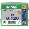 SPAX 0191010801205 R 88091 Senkkopf/T-STAR TG šroub se zápustnou hlavou 8 mm 120 mm T-STAR plus ocel WIROX 50 ks