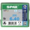 SPAX 1197000600403 R 88091 Senkkopf T-STAR šroub do dřeva 6 mm 40 mm T-STAR plus nerezová ocel A2 200 ks