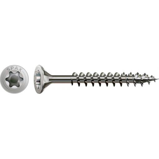 SPAX 1197000600803 R 88091 Senkkopf T-STAR šroub se zápustnou hlavou 6 mm 80 mm T-STAR plus nerezová ocel A2 100 ks