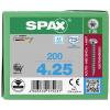 SPAX 0207000400253 R 88093 Ruko m.Spitze/T-STAR VG šroub do dřeva 4 mm 25 mm T-STAR plus nerezová ocel A2 200 ks