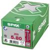 SPAX 0201010500805 R 88093 Ruko m.Spitze/T-STAR šroub do dřeva 5 mm 80 mm T-STAR plus ocel WIROX 200 ks