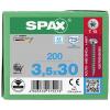SPAX 0207000350303 R 88093 Ruko m.Spitze/T-STAR VG šroub do dřeva 3.5 mm 30 mm T-STAR plus nerezová ocel A2 200 ks