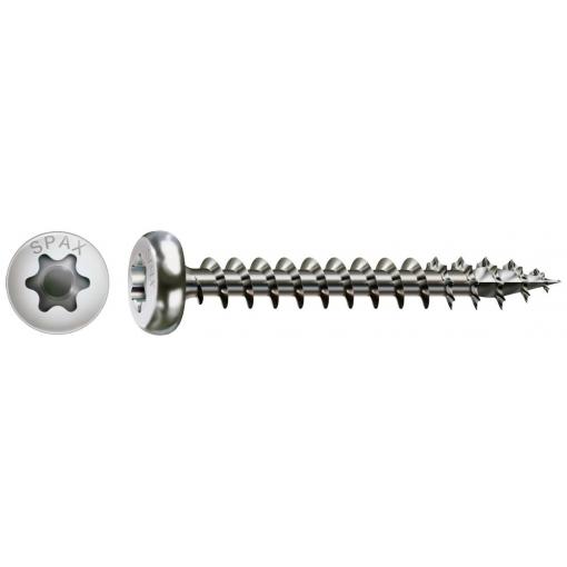 SPAX 0207000350303 R 88093 Ruko m.Spitze/T-STAR VG šroub do dřeva 3.5 mm 30 mm T-STAR plus nerezová ocel A2 200 ks