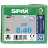 SPAX 1197000500403 R 88091 Senkkopf T-STAR šroub se zápustnou hlavou 5 mm 40 mm T-STAR plus nerezová ocel A2 200 ks