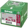 SPAX 201010450125 SPAX Ruko-T šroub do dřeva 4.5 mm 12 mm Torx, vnitřní korunka šestihranná ocel galvanizováno zinkem 1000 ks