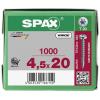 SPAX 0201010450205 R 88093 Ruko m.Spitze/T-STAR šroub do dřeva 4.5 mm 20 mm T-STAR plus ocel WIROX 1000 ks