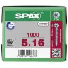 SPAX 0201010500165 R 88093 Ruko m.Spitze/T-STAR šroub do dřeva 5 mm 16 mm T-STAR plus ocel WIROX 1000 ks