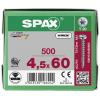 SPAX 0201010450605 R 88093 Ruko m.Spitze/T-STAR šroub do dřeva 4.5 mm 60 mm T-STAR plus ocel WIROX 500 ks