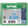 SPAX 0197000500603 R 88091 Senkkopf T-STAR TG šroub se zápustnou hlavou 5 mm 60 mm T-STAR plus nerezová ocel A2 100 ks