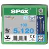 SPAX 0197000501203 R 88091 Senkkopf T-STAR TG šroub do dřeva 5 mm 120 mm T-STAR plus nerezová ocel A2 100 ks
