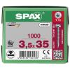 SPAX 0201010350355 R 88093 Ruko m.Spitze/T-STAR šroub do dřeva 3.5 mm 35 mm T-STAR plus ocel WIROX 1000 ks